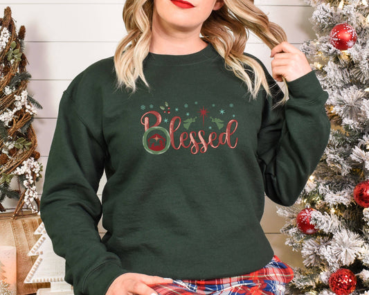 Blessed Nativity Christmas Sweatshirt