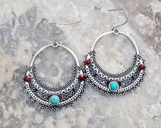 Turquoise Boho Chic Earrings