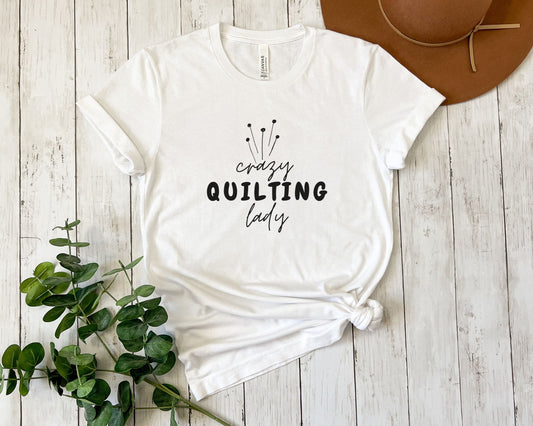 Crazy Quilting Lady, Exclusive Quilter's T-shirt