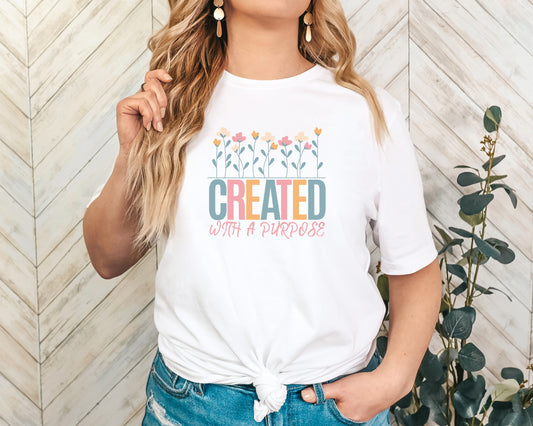 Created With a Purpose, Inspirational, Christian T-shirt