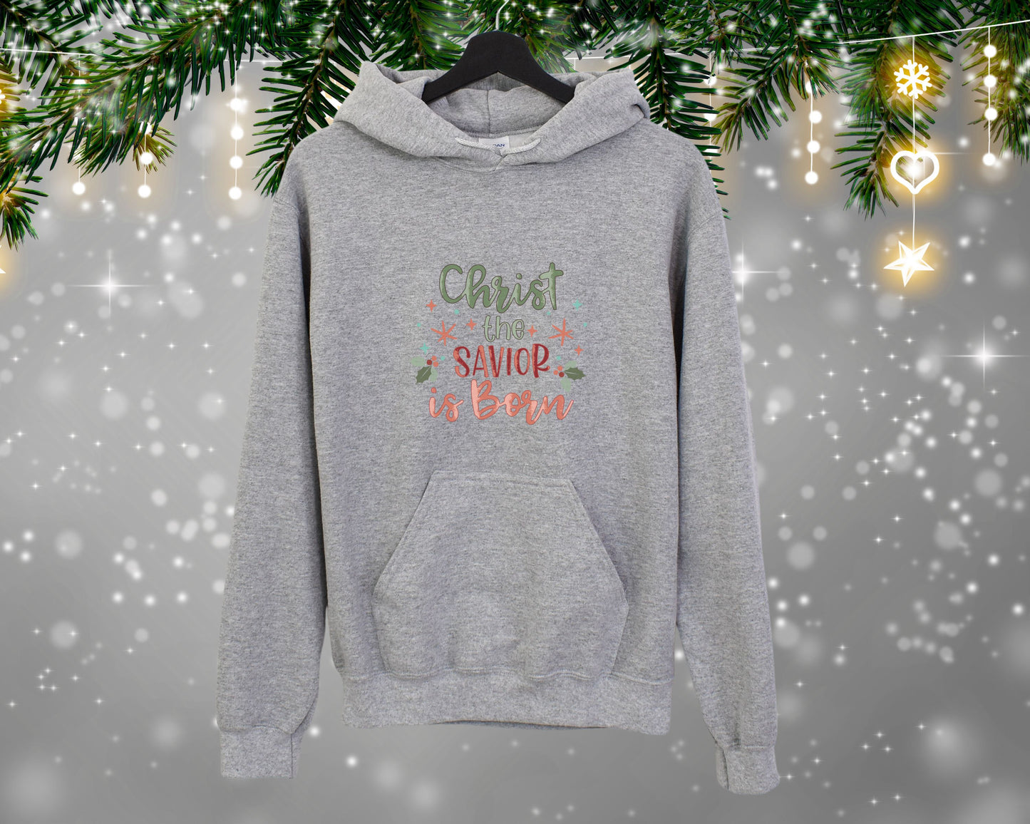 Christ the Savior is Born, Christmas Seasonal Hoodie