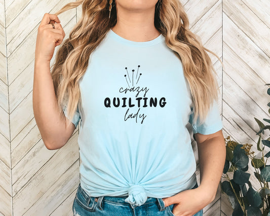 Crazy Quilting Lady, Exclusive Quilter's T-shirt