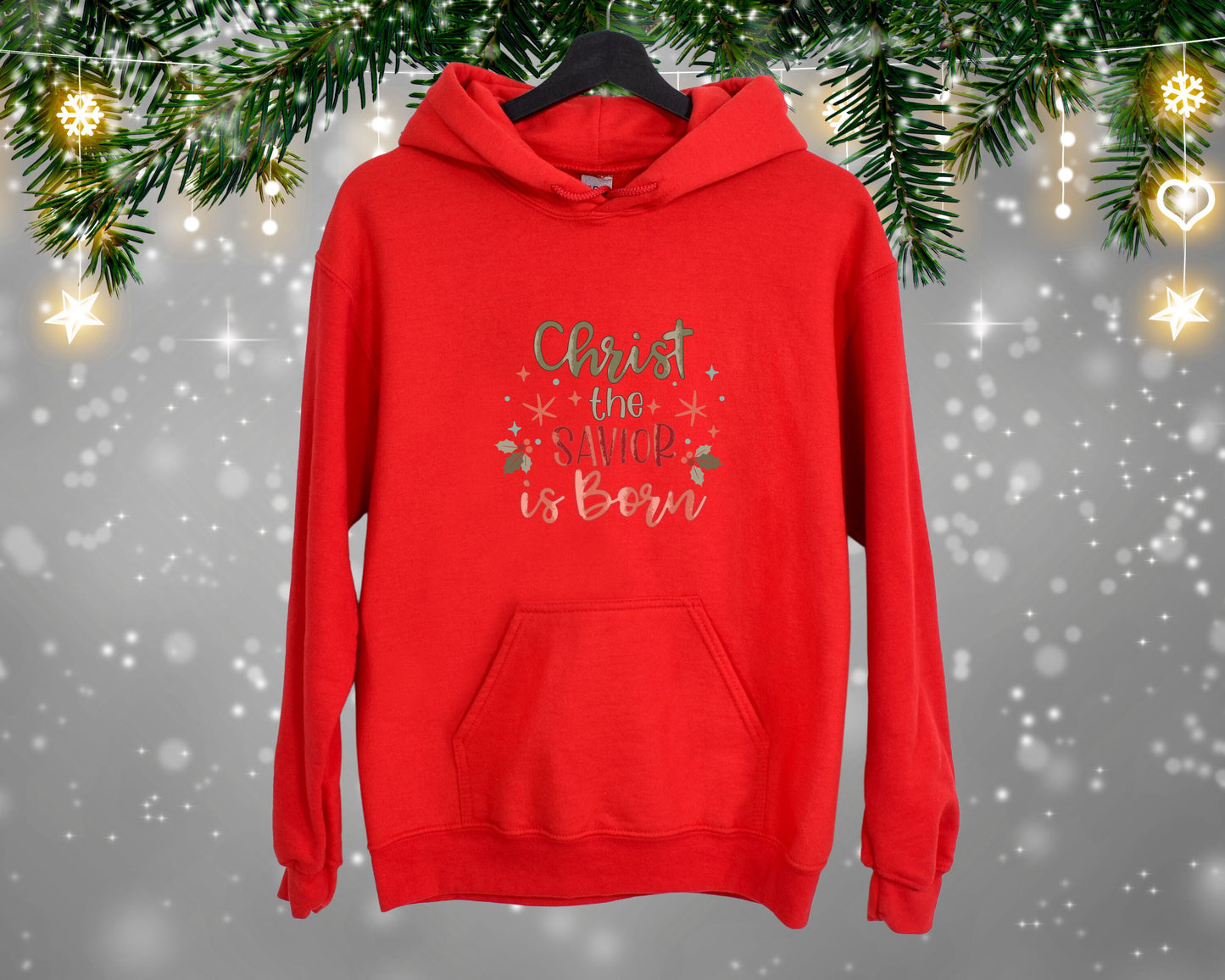 Christ the Savior is Born, Christmas Seasonal Hoodie