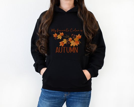 Fall Floral Sweatshirt My Favorite Color is Autumn